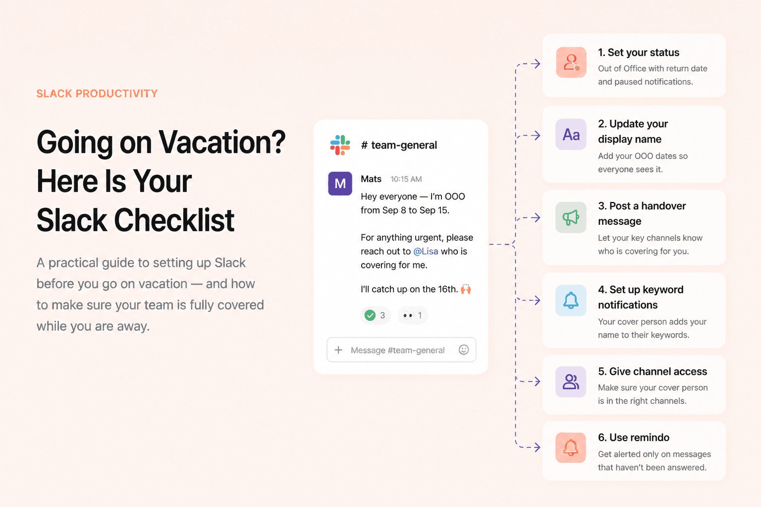 Going on Vacation? Here Is Your Slack Checklist